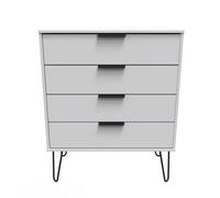 Ready Assembled 2 U Fuji 4 Drawer Chest (Ready Assembled) in Mid Grey Ready Assembled 2 U Mid Grey