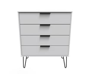 Ready Assembled 2 U Fuji 4 Drawer Chest (Ready Assembled) in Mid Grey Ready Assembled 2 U Mid Grey