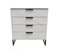 Ready Assembled 2 U Fuji 4 Drawer Chest (Ready Assembled) in Off-White Ready Assembled 2 U Off-White