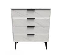 Ready Assembled 2 U Fuji 4 Drawer Chest (Ready Assembled) in Off-White Ready Assembled 2 U Off-White