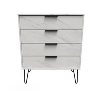 Ready Assembled 2 U Fuji 4 Drawer Chest (Ready Assembled) in Off-White Ready Assembled 2 U Off-White