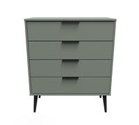 Ready Assembled 2 U Fuji 4 Drawer Chest (Ready Assembled) in Pale Green Ready Assembled 2 U Pale Green