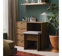 Ready Assembled 2 U Fuji 4 Drawer Vanity (Ready Assembled) in Walnut Ready Assembled 2 U Walnut