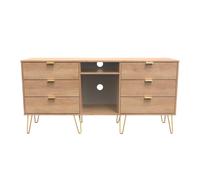 Ready Assembled 2 U Fuji 6 Drawer Sideboard (Ready Assembled) in Natural | Size: Large Ready Assembled 2 U Natural Large