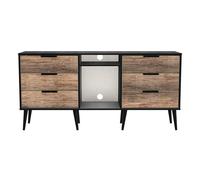 Fuji 6 Drawer Sideboard In Carini Walnut (Ready Assembled)
