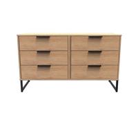 Ready Assembled 2 U Fuji 6 Drawer Wide Chest (Ready Assembled) in Natural Ready Assembled 2 U Natural