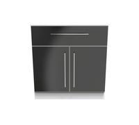 Ready Assembled 2 U Gloucester 1 Drawer 2 Door Sideboard (Ready Assembled) in Black Ready Assembled 2 U Black