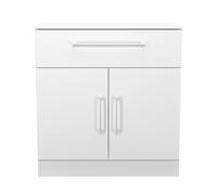 Ready Assembled 2 U Gloucester 1 Drawer 2 Door Sideboard (Ready Assembled) in White | Size: Medium Ready Assembled 2 U White Medium