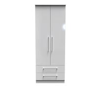 Ready Assembled 2 U Gloucester 2 Door 2 Drawer Wardrobe (Ready Assembled) in White Ready Assembled 2 U White