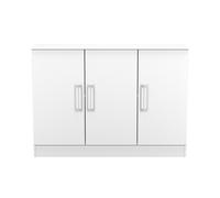Ready Assembled 2 U Gloucester 3 Door Sideboard (Ready Assembled) in White | Size: Large Ready Assembled 2 U White Large