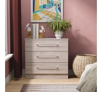 Ready Assembled 2 U Gloucester 3 Drawer Chest (Ready Assembled) in Light Grey Ready Assembled 2 U Light Grey