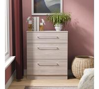 Ready Assembled 2 U Gloucester 3 Drawer Deep Chest (Ready Assembled) in Light Grey Ready Assembled 2 U Light Grey