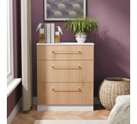 Ready Assembled 2 U Gloucester 3 Drawer Deep Chest (Ready Assembled) in White Ready Assembled 2 U White