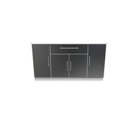 Ready Assembled 2 U Gloucester 4 Door 1 Drawer Wide Unit (Ready Assembled) in Black Ready Assembled 2 U Black