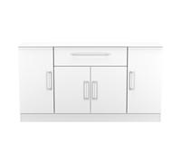Ready Assembled 2 U Gloucester 4 Door 1 Drawer Wide Unit (Ready Assembled) in White | Size: Large Ready Assembled 2 U White Large