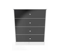 Ready Assembled 2 U Gloucester 4 Drawer Chest (Ready Assembled) in Black Ready Assembled 2 U Black