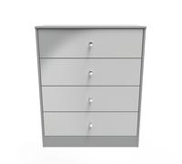 Ready Assembled 2 U Gloucester 4 Drawer Chest (Ready Assembled) in Dark Grey Ready Assembled 2 U Dark Grey