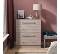 Ready Assembled 2 U Gloucester 4 Drawer Chest (Ready Assembled) in Light Grey Ready Assembled 2 U Light Grey