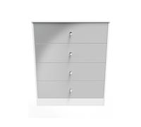 Ready Assembled 2 U Gloucester 4 Drawer Chest (Ready Assembled) in Mid Grey Ready Assembled 2 U Mid Grey