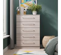 Ready Assembled 2 U Gloucester 5 Drawer Chest (Ready Assembled) in Light Grey Ready Assembled 2 U Light Grey