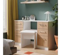 Ready Assembled 2 U Gloucester 6 Drawer Kneehole Desk (Ready Assembled) in White Ready Assembled 2 U White