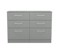 Ready Assembled 2 U Gloucester 6 Drawer Wide Chest (Ready Assembled) in Dark Grey Ready Assembled 2 U Dark Grey