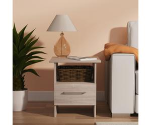 Ready Assembled 2 U Gloucester Bottom Drawer Lamp Table (Ready Assembled) in Light Grey Ready Assembled 2 U Light Grey