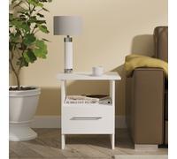 Ready Assembled 2 U Gloucester Bottom Drawer Lamp Table (Ready Assembled) in White | Size: Small Ready Assembled 2 U White Small