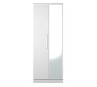 Ready Assembled 2 U Gloucester Tall 2 Door Mirrored Wardrobe (Ready Assembled) in White Ready Assembled 2 U White