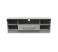 Ready Assembled 2 U Gloucester Wide 1 Drawer TV & Media Unit (Ready Assembled) in Dark Grey Ready Assembled 2 U Dark Grey