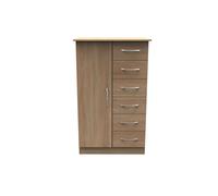 Ready Assembled 2 U Hampshire 1 Door 5 Drawer Childrens Wardrobe (Ready Assembled) in Light Oak Ready Assembled 2 U Light Oak