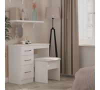 Ready Assembled 2 U Hampshire 2 Piece Bedroom Set - Vanity & Stool (Ready Assembled) in White Ready Assembled 2 U White
