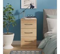 Ready Assembled 2 U Hampshire 3 Drawer Bedside Cabinet (Ready Assembled) in Light Brown Ready Assembled 2 U Light Brown