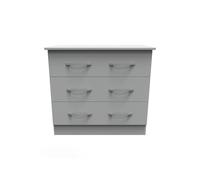 Ready Assembled 2 U Hampshire 3 Drawer Chest (Ready Assembled) in Dark Grey Ready Assembled 2 U Dark Grey