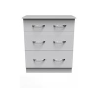 Ready Assembled 2 U Hampshire 3 Drawer Deep Chest (Ready Assembled) in White Ready Assembled 2 U White
