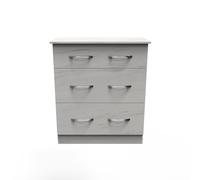 Ready Assembled 2 U Hampshire 3 Drawer Deep Chest (Ready Assembled) in White Ready Assembled 2 U White