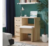 Ready Assembled 2 U Hampshire 3 Drawer Vanity (Ready Assembled) in Light Brown Ready Assembled 2 U Light Brown