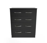Ready Assembled 2 U Hampshire 4 Drawer Chest (Ready Assembled) in Black Ready Assembled 2 U Black