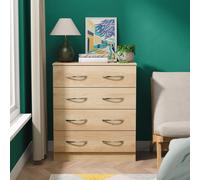 Ready Assembled 2 U Hampshire 4 Drawer Chest (Ready Assembled) in Light Brown Ready Assembled 2 U Light Brown