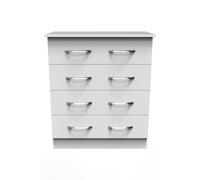 Ready Assembled 2 U Hampshire 4 Drawer Chest (Ready Assembled) in White Ready Assembled 2 U White