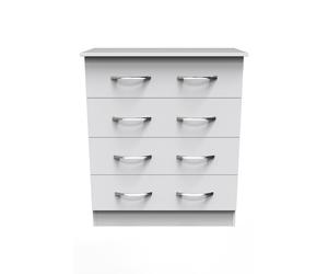 Ready Assembled 2 U Hampshire 4 Drawer Chest (Ready Assembled) in White Ready Assembled 2 U White