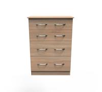 Ready Assembled 2 U Hampshire 4 Drawer Deep Chest (Ready Assembled) in Light Oak Ready Assembled 2 U Light Oak