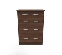 Ready Assembled 2 U Hampshire 4 Drawer Deep Chest (Ready Assembled) in Walnut Ready Assembled 2 U Walnut