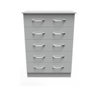 Ready Assembled 2 U Hampshire 5 Drawer Chest (Ready Assembled) in Dark Grey Ready Assembled 2 U Dark Grey