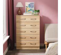 Ready Assembled 2 U Hampshire 5 Drawer Chest (Ready Assembled) in Light Brown Ready Assembled 2 U Light Brown