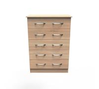 Ready Assembled 2 U Hampshire 5 Drawer Chest (Ready Assembled) in Light Oak Ready Assembled 2 U Light Oak