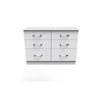 Ready Assembled 2 U Hampshire 6 Drawer Wide Chest (Ready Assembled) in White Ready Assembled 2 U White