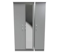 Ready Assembled 2 U Hampshire Triple Mirror Wardrobe (Ready Assembled) in Dark Grey Ready Assembled 2 U Dark Grey