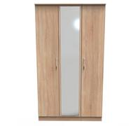 Ready Assembled 2 U Hampshire Triple Mirror Wardrobe (Ready Assembled) in Light Oak Ready Assembled 2 U Light Oak