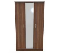 Ready Assembled 2 U Hampshire Triple Mirror Wardrobe (Ready Assembled) in Walnut Ready Assembled 2 U Walnut